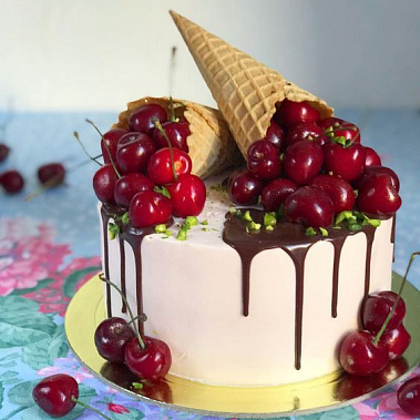 Торт "Вишневый рожок" купить - cтупино.сладкоежкин.рф
