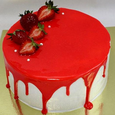 Торт глазурь с клубникой купить - cтупино.сладкоежкин.рф
