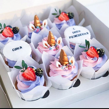 Капкейки "Единорожки" купить - cтупино.сладкоежкин.рф