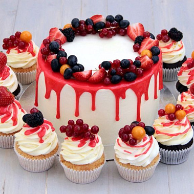 Торт глазурь и ягоды купить - cтупино.сладкоежкин.рф