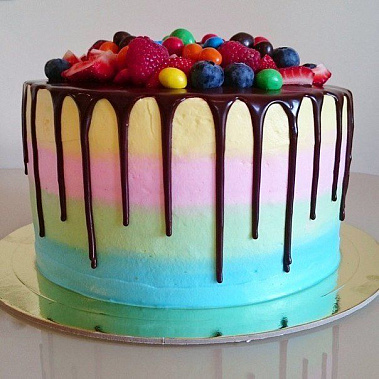Торт с глазурью "Радуга" купить - cтупино.сладкоежкин.рф